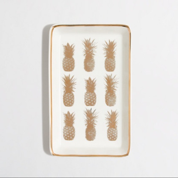 J. Crew Jewelry - J Crew Pineapple Print Trinket / Jewelry Tray